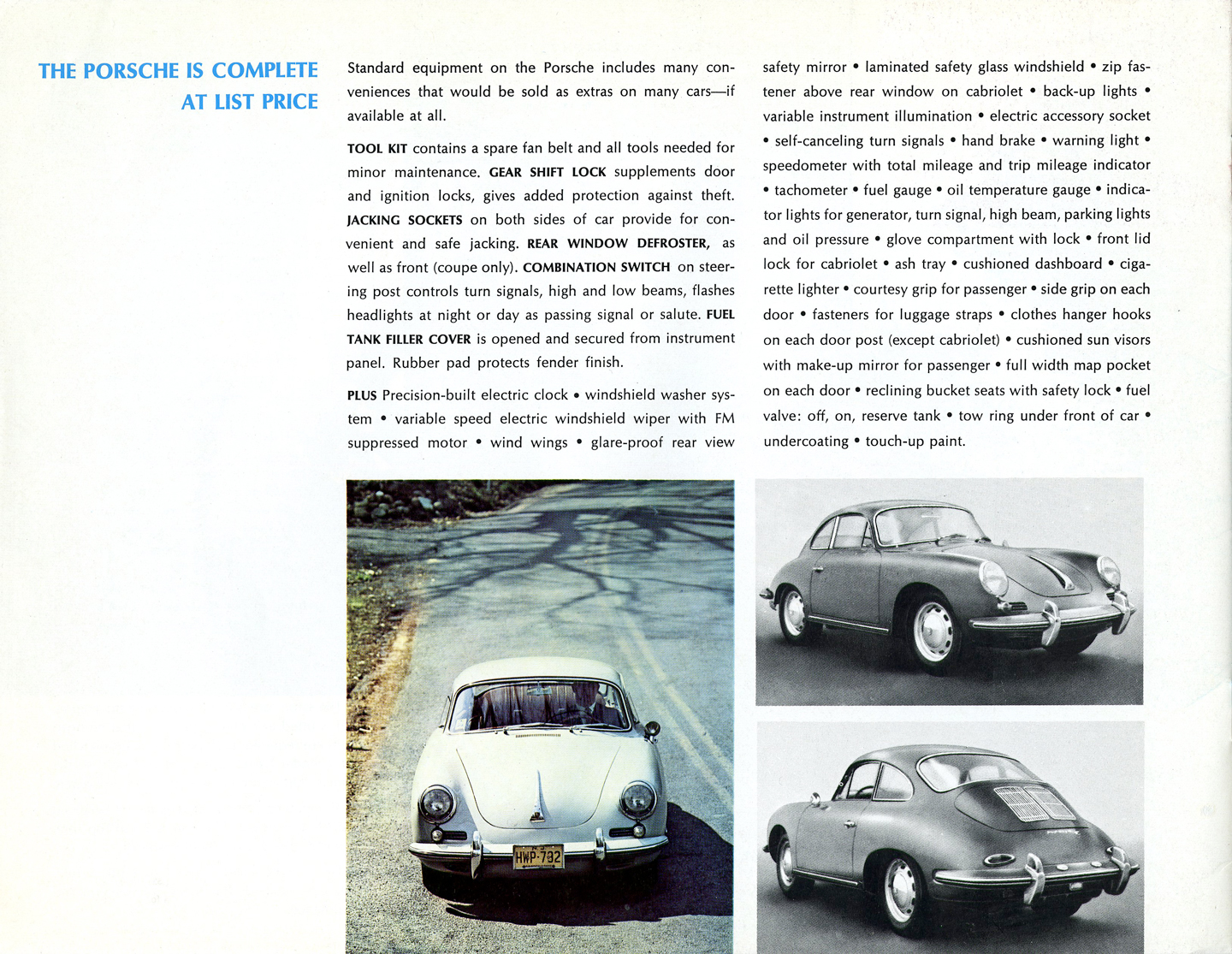 Porsche 356 C Brochure Page 10